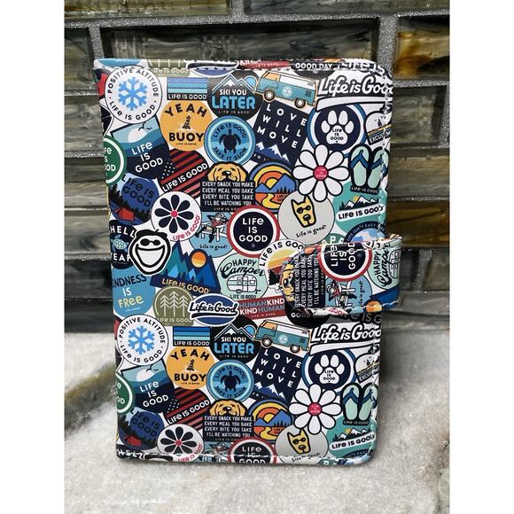 Life is Good Passport Wallet Cover Case Protects Passport Documents - Picture 1 of 6